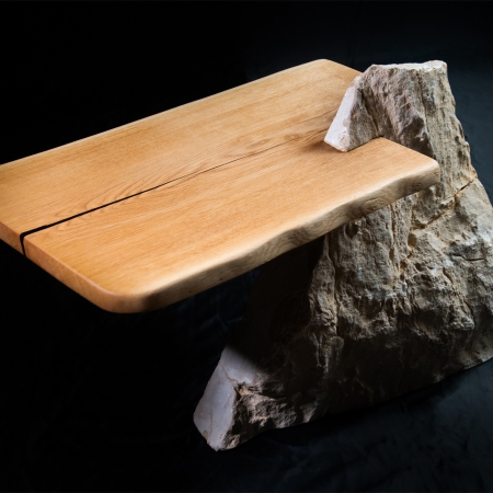 Immagini di Coffee tables realizzati con blocchi di Marmo siciliano e Legno massello - EOLIE