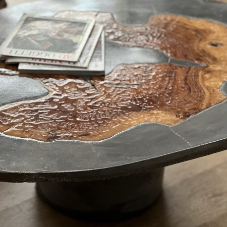 Immagini di Coffee Tables. Il Legno di Ulivo si fonde armoniosamente con altri materiali - CUORE d'ULIVO