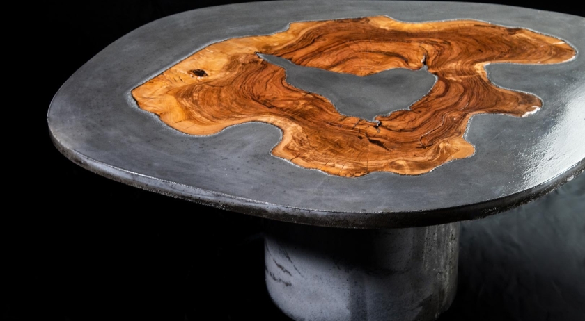 Coffee Table in Ulivo e Cemento Naturanera - BREZZA